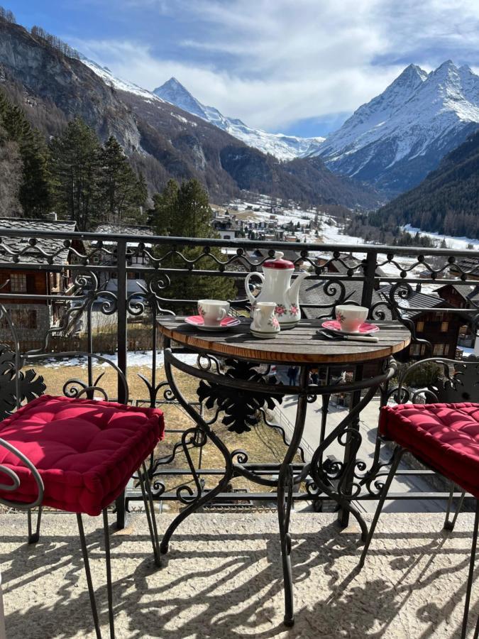 Heida, Studio Ensoleille Au Village Avec Magnifique Vue Sur La Dent-Blanche Evolène Eksteriør bilde