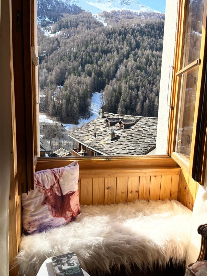 Heida, Studio Ensoleille Au Village Avec Magnifique Vue Sur La Dent-Blanche Evolène Eksteriør bilde